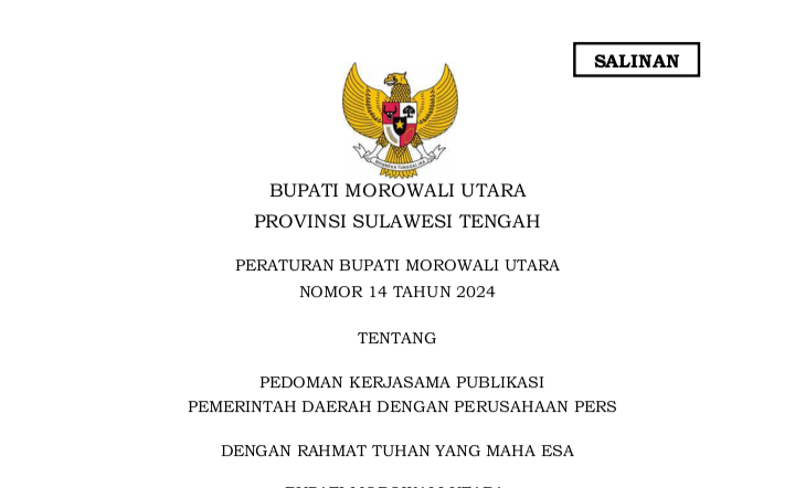 Kerjasama Pemda dan Media di Morut, Diduga Abaikan Perbup 14/2024?