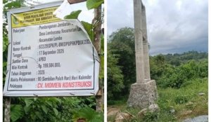 Proyek Jembatan Desa Lemboroma Diduga Mangkrak, Warga Sebut Proyek “Prank”