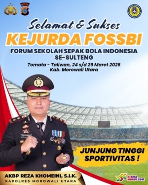 Dukungan Kapolres Morut di Kejurda FOSSBI Sulteng 2026
