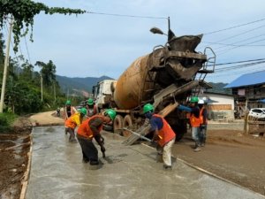 PT GNI Turun Tangan, Jalan Nasional di Morut Dibeton Bertahap