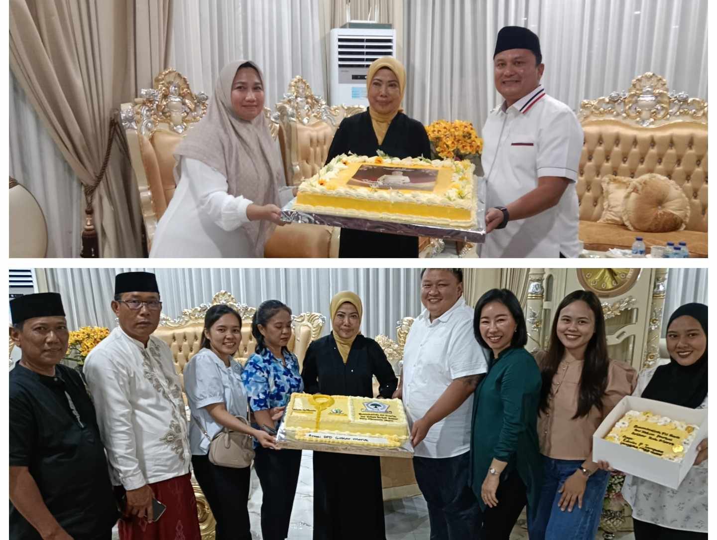 Warda Dg Mamala Terima Kue Ulang Tahun dari Kapolres dan Pengurus DPD II Golkar Morut
