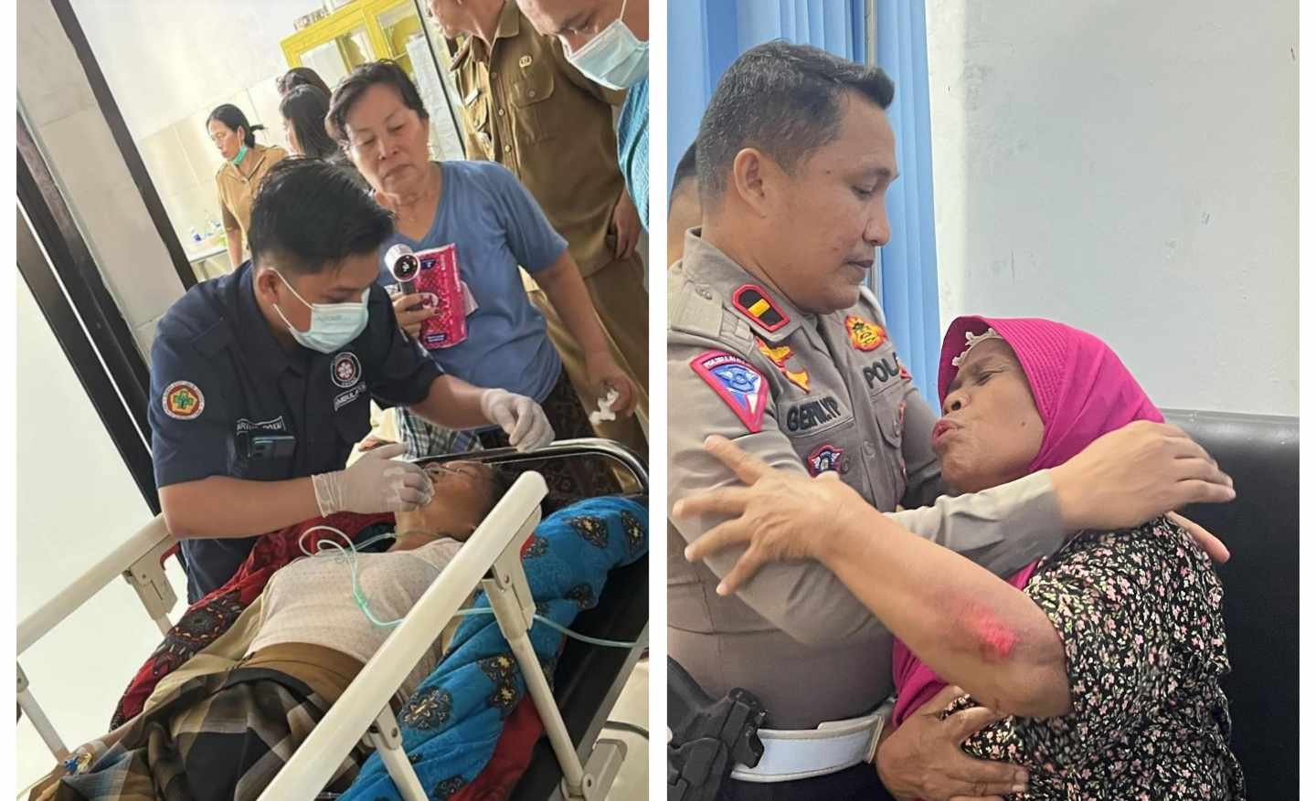 Gerak Cepat Polantas, Evakuasi Dua Titik Kecelakaan Ditempat Berbeda, di Ruas Jalan Koromatantu