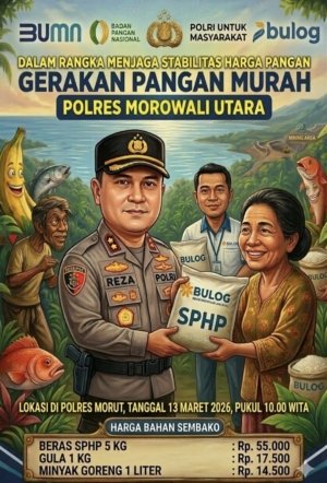 Jumat Berkah, Polres Morut Gelar Pasar Murah Jelang Idul Fitri