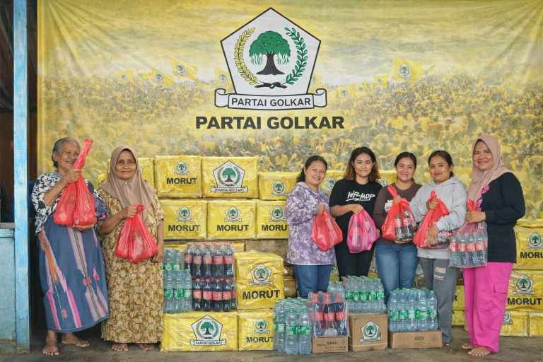 DPD II Golkar Morut, Salurkan 1.200 Lusin Minuman untuk Pengurus Golkar di Kecamatan dan Desa