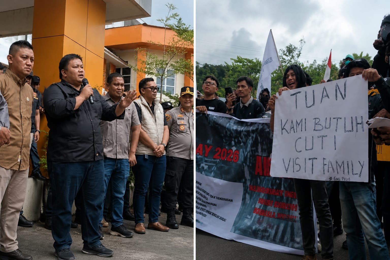 Buruh Demo Soal Cuti Family, Edwin Purnawan Tampake:”Kami DPRD Morut Merasa Ditipu Kementerian”