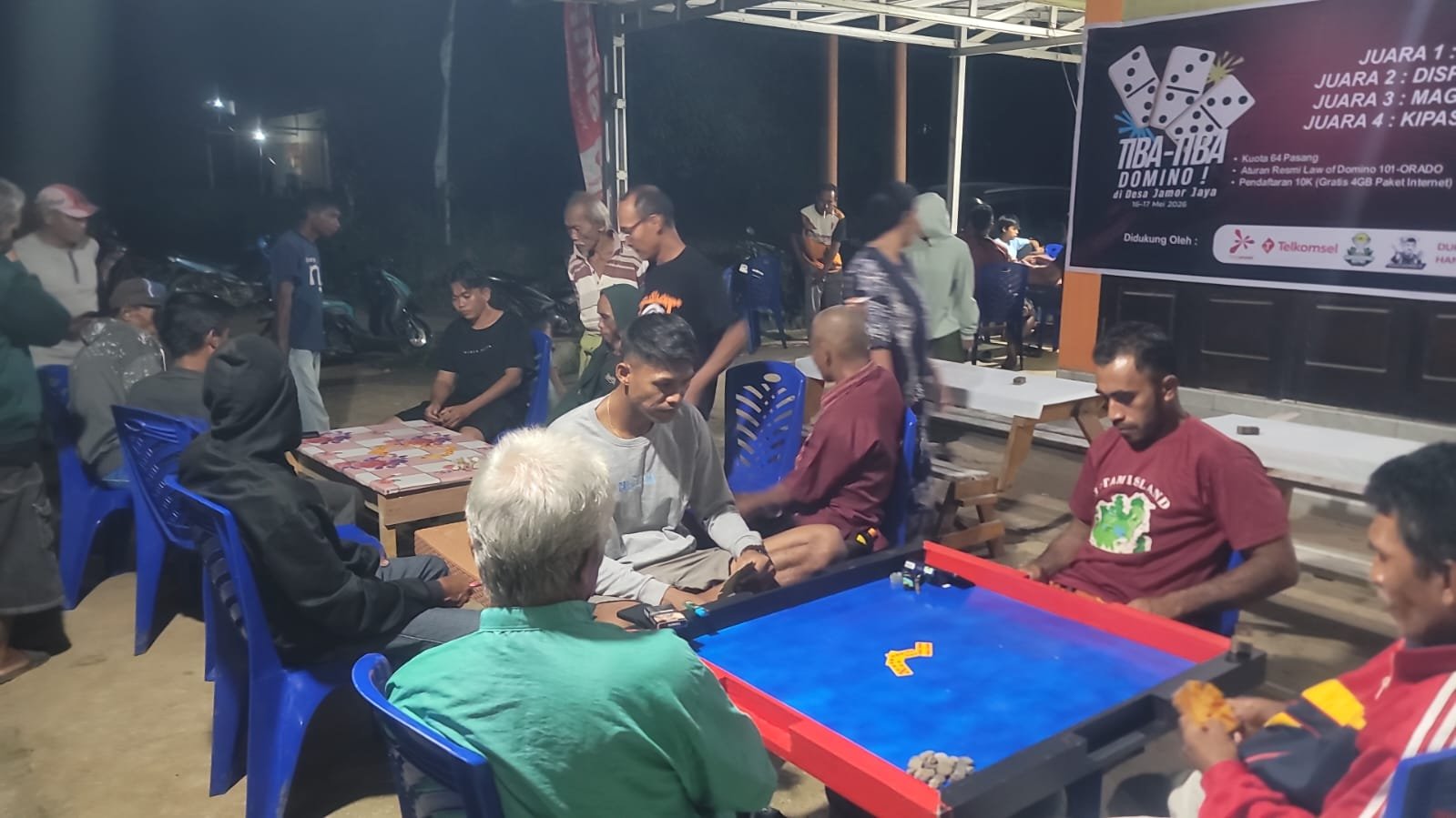 60 Orang Ikuti Turnamen Tiba-tiba Domino di Jamorjaya