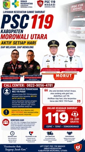 PSC 119 Morowali Utara, Respon Cepat Buktikan Layanan Siaga 24 Jam