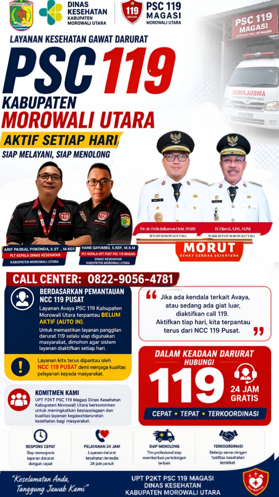 PSC 119 Morowali Utara, Respon Cepat Buktikan Layanan Siaga 24 Jam
