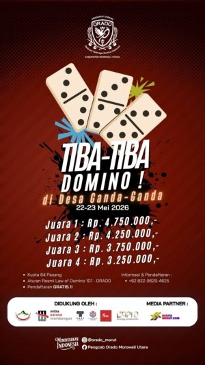 Turnamen Tiba-Tiba Domino Desa Ganda-Ganda Siap Digelar, Total Hadiah Rp16 Juta