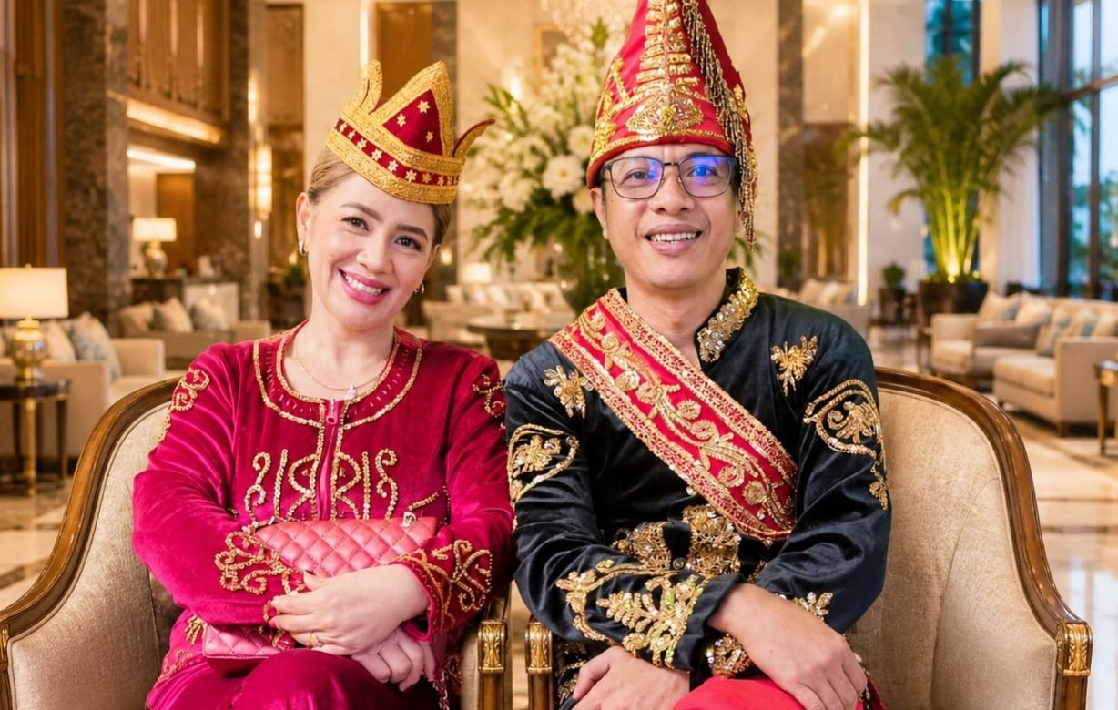 Balutan Pakaian Adat Mori, Penampilan Yaristan Palesa dan Istri Curi Perhatian