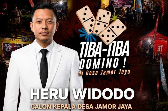 Janji Mas Heru, Jika Terpilih Kades Jamorjaya Akan Buat Turnamen Domino Lebih Besar Agustus Nanti