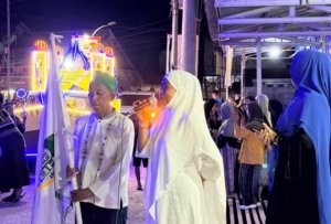 Ketua PHBI Morut, Hj. Warda Dg Mamala Lepas Pawai Takbir