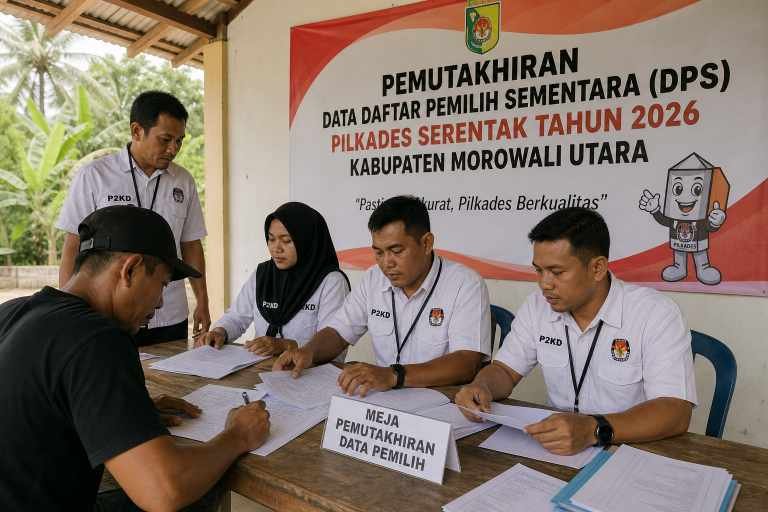Pemutakhiran Data DPS Pilkades Serentak Morowali Utara Dimulai, Tahapan Pencalonan Segera Dibuka