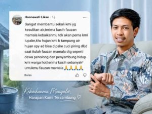Komentar Warga di Sosial Media Atas Bantuan Air Bersih dari Muh Fauzan Ari Nugraha