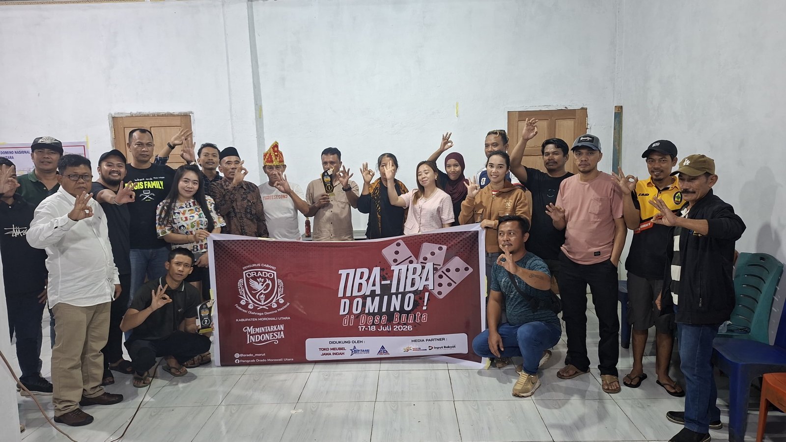 ORADO Morut Tancap Gas, Klub Domino Desa Bunta Resmi Berdiri usai Turnamen Perdana