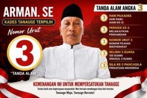 Kode Alam Angka 3 Warnai Kemenangan Arman, SE di Pilkades Tanauge