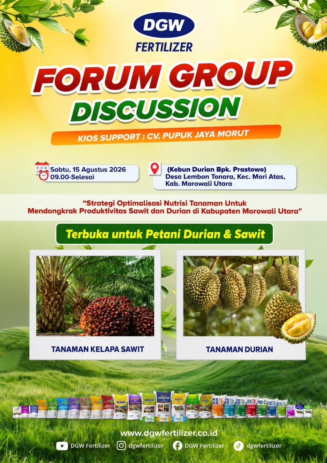 CV Pupuk Jaya Morut Hadirkan Forum Petani, Fokus pada Nutrisi dan Produktivitas Tanaman