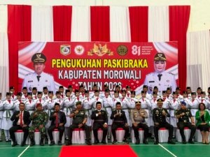 Kobarkan Semangat Generasi Muda: Forkopimda Morowali Kompak Hadiri Pengukuhan Paskibraka