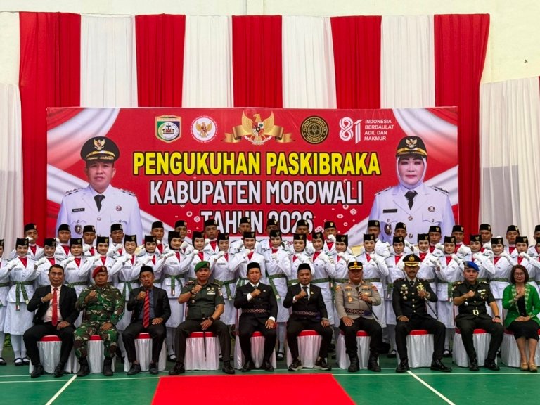 Kobarkan Semangat Generasi Muda: Forkopimda Morowali Kompak Hadiri Pengukuhan Paskibraka