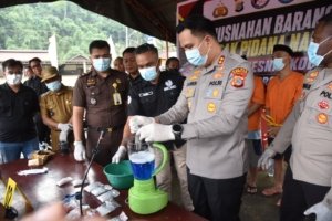 Sabu 366 Gram Dimusnahkan, Polres Morut Persempit Ruang Gerak Peredaran Narkoba