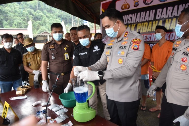 Sabu 366 Gram Dimusnahkan, Polres Morut Persempit Ruang Gerak Peredaran Narkoba