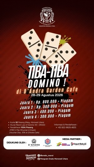 Tiba-Tiba Domino Hadir di D’Andra Garden Cafe, Ini Jadwalnya