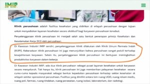 Dugaan Hasil MCU Dipersoalkan, Ini Status Klinik IMIP Menurut Situs Resmi Perusahaan