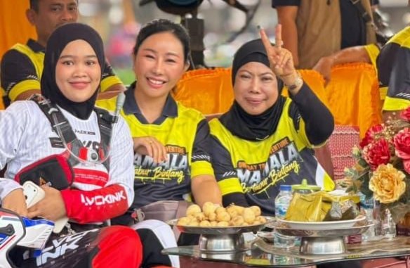 Intan, Rider Cantik Club Malino Trail Soyojaya yang Ikut One Day Trail Adventure “Mamala Bertabur Bintang”
