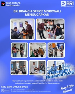 BRI BO Morowali Peringati Hari Pelanggan Nasional 2026, Kedepankan Semangat “Think CUSTOMER”