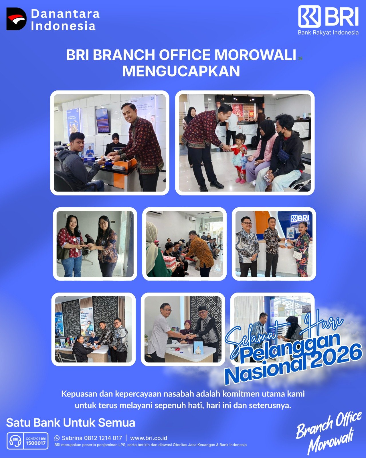 BRI BO Morowali Peringati Hari Pelanggan Nasional 2026, Kedepankan Semangat “Think CUSTOMER”