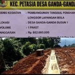 Proyek Tanggul Penahan Longsor di Ganda-Ganda Disorot, Sumber Anggaran Rp882 Juta, Belum Selesai?