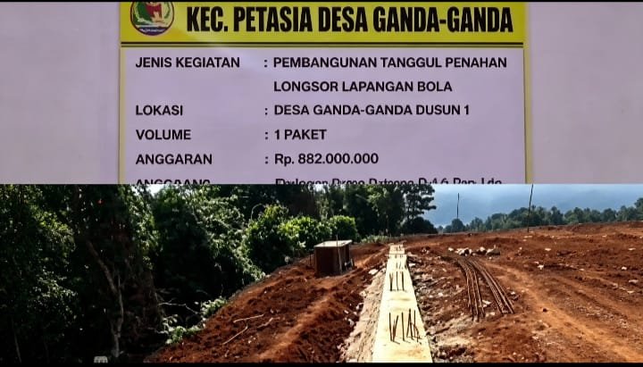 Proyek Tanggul Penahan Longsor di Ganda-Ganda Disorot, Sumber Anggaran Rp882 Juta, Belum Selesai?