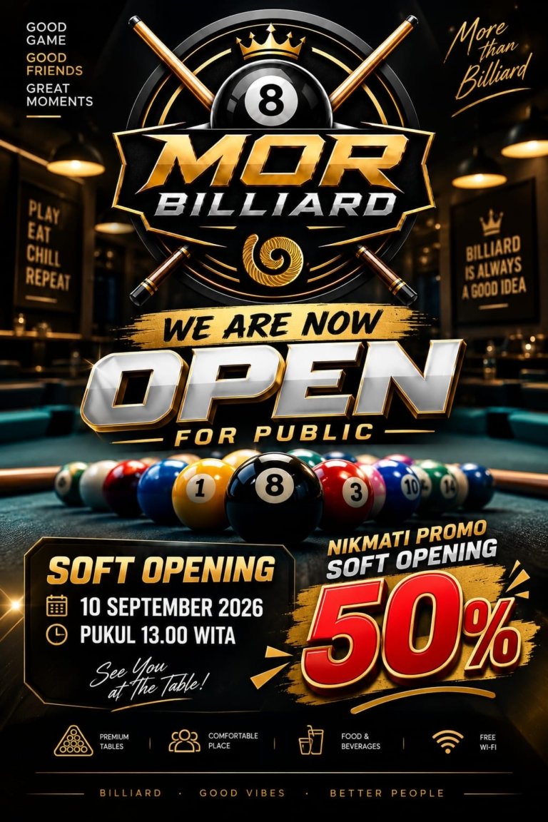 Buka Hingga Dini Hari MOR Billiard Resmi Soft Opening di Morowali Utara, Hadirkan Ruang Baru bagi Pecinta Billiard