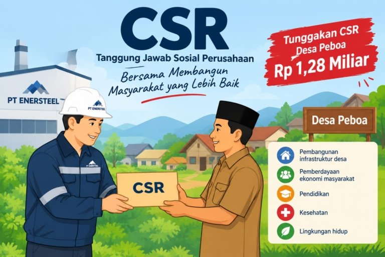 PT. Enersteel Disebut Menunggak CSR Desa Peboa Sebesar 1,28 Miliar