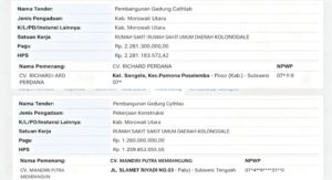 Dua Proyek Miliaran di RSUD Kolonodale Selesai Dilelang