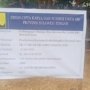 Disorot Media, Papan Proyek Drainase dari APBD Sulteng di Korowou Hari Ini Terpasang