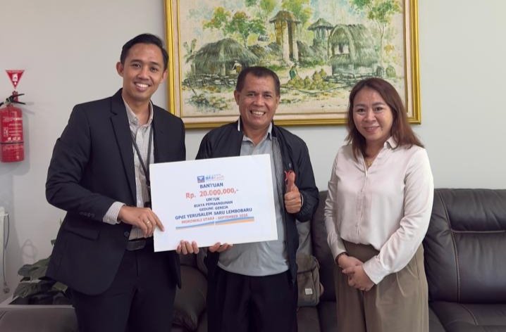 BRI Kasih BO Morowali Salurkan Bantuan Rp20 Juta untuk Pembangunan Gereja GPdi Yerusalem Baru Lembobaru