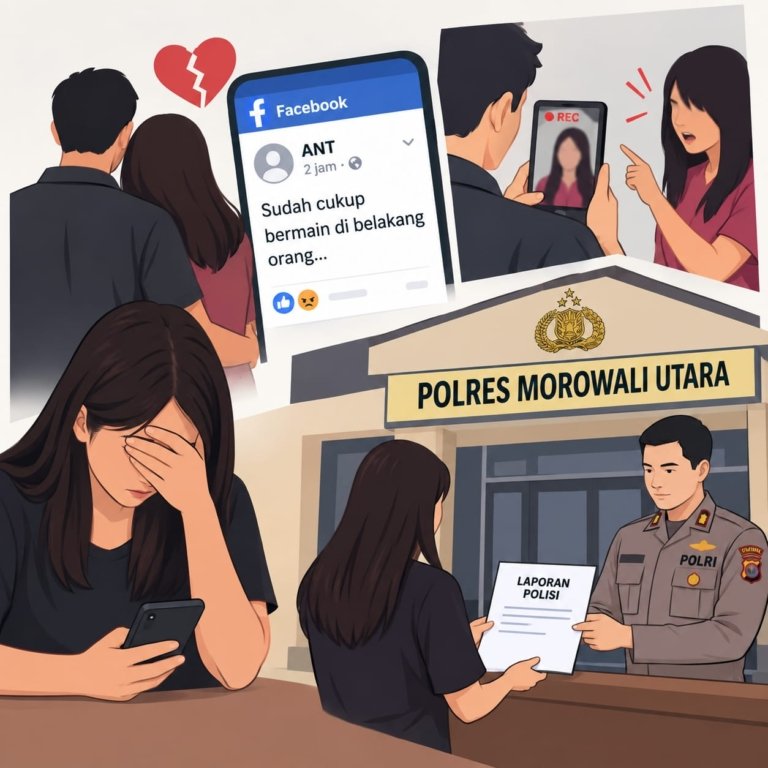 Cinta Terlarang, dan Postingan Sosmed Berujung Laporan ke Polres Morut