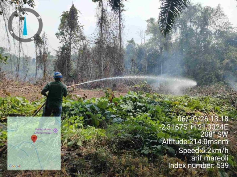 PT CAN dan Polisi Respons Cepat Padamkan Kebakaran Lahan di Petumbea