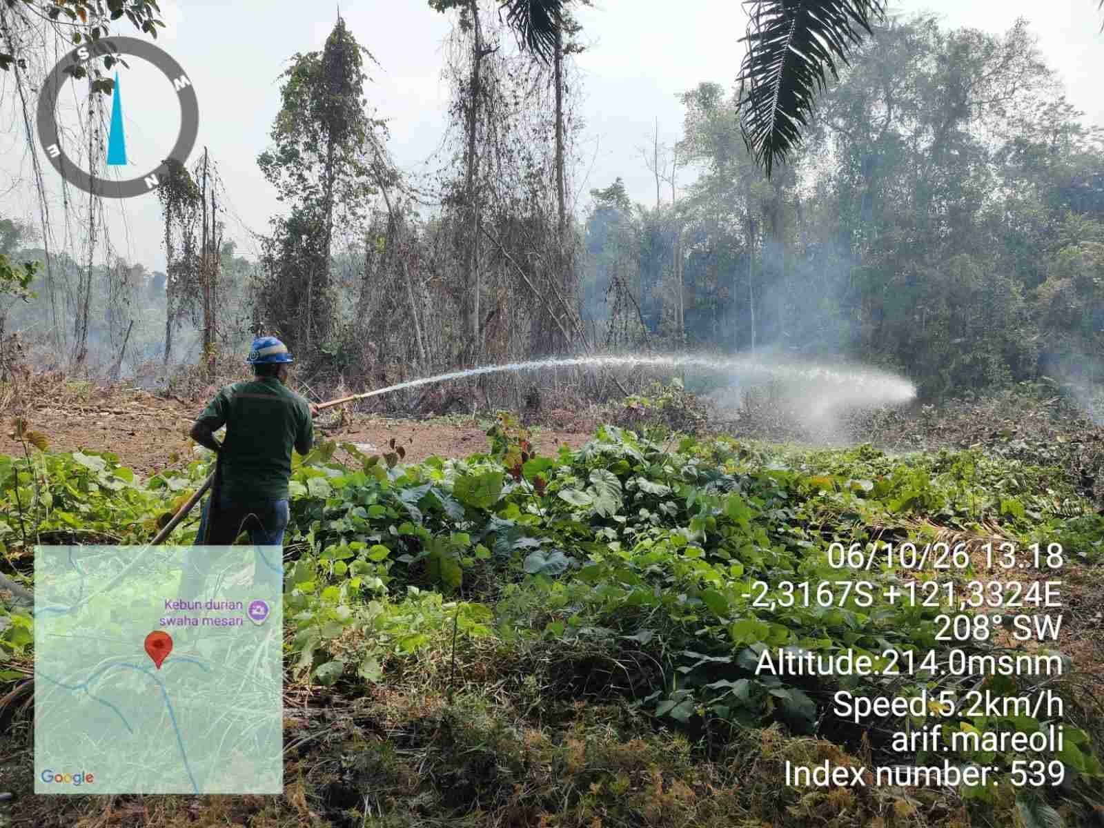 PT CAN dan Polisi Respons Cepat Padamkan Kebakaran Lahan di Petumbea