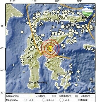 Gempa Magnitudo 3,4 Guncang Wilayah Morowali Utara Minggu Pagi