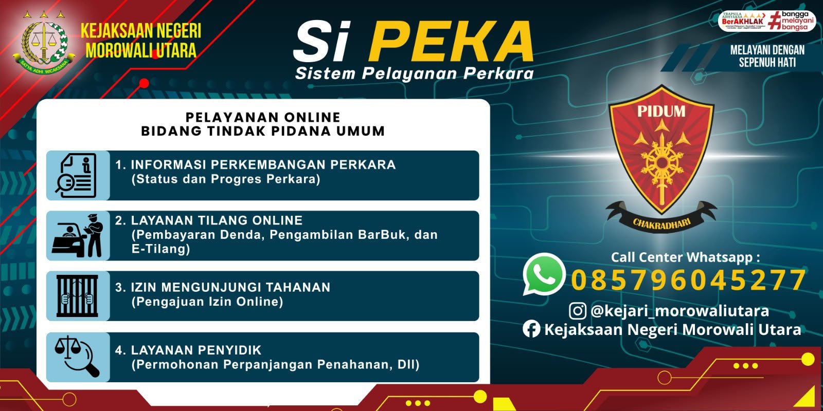 Kejaksaan Morowali Utara Hadirkan Si PEKA, Urusan Perkara Kini Lebih Mudah Lewat Layanan Online