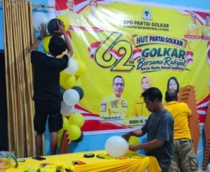 Puncak HUT ke-62, Golkar Morut Jadwalkan Gelar Syukuran, Pasar Murah dan Santuni Anak Yatim dan Dhuafa
