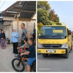 Pagi-pagi Turun Langsung, Warda Dg Mamala Bawa Mobil Tangki Air 8000 Liter di Kampung Bugis