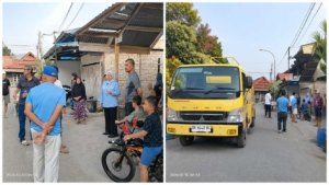 Pagi-pagi Turun Langsung, Warda Dg Mamala Bawa Mobil Tangki Air 8000 Liter di Kampung Bugis